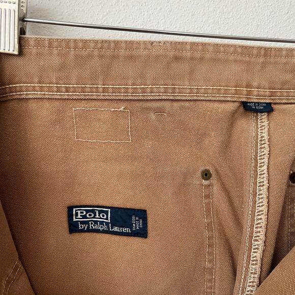Vintage 90s / Y2K Polo Ralph Lauren Canvas Carpenter Pants // Size 34 x 34 - Picture 6 of 7